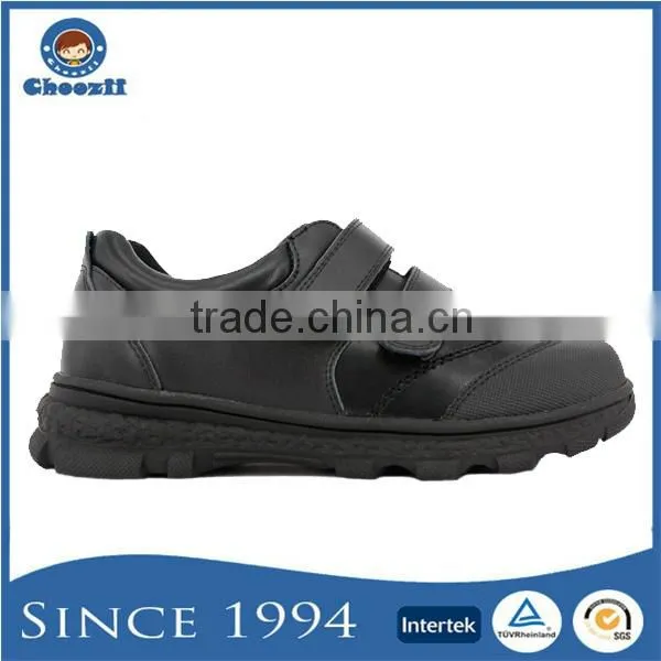 New Arrival TPR Outsole PU Lining Durable Boys Gender Black School Shoes photo-3