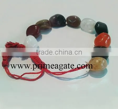 Mix Tumble D-Point Elastic Beads Bracelet | Natural Stone Bracelet Wholesale