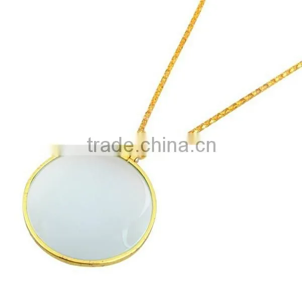 BJ62094-12092 6x Magnifier Pendant Gold Finish Necklace photo-5