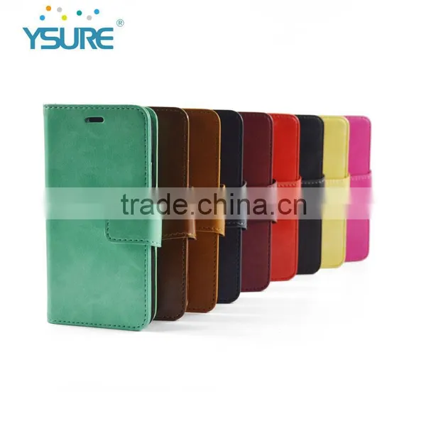 Various Color High Quality PU Leather Flip Wallet Phone Case For IPhone 7 With Card Slots photo-2