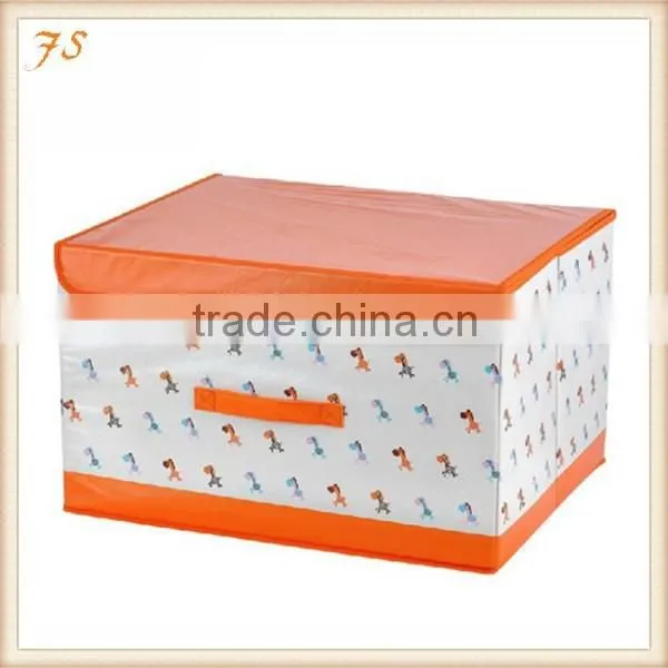 Factory Price PE Coating Non-woven Storage Box With Handle photo-6