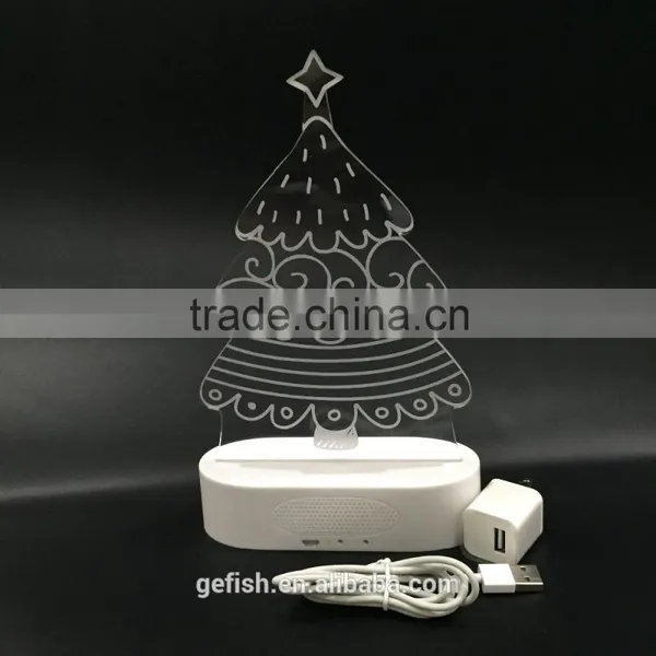 USB Style Hot Sale Night Lighting Acrylic 3D Table Lamp With Laser Cutting photo-6
