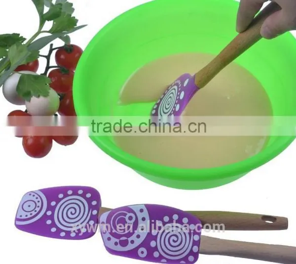 Premium Bamboo Silicone Spatula Utensil Set of 3 photo-2