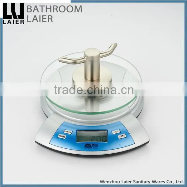Simple Printing Lines Zinc Alloy Brush Nicked Bathroom Sanitary Items Wall Mounted Double Robe Hook photo-5
