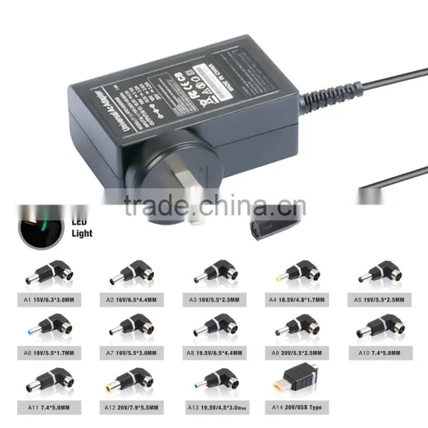 KFD Laptop Power Supply Universal Adjustable Notebook Adapter 65w 15-20V Voltage for Lenovo , Dell , Asus,toshiba ..