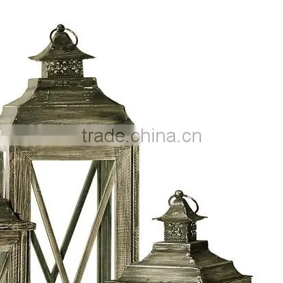 Wholesale Antique Rustic Wood Candle Lantern Decoration Crafts photo-4