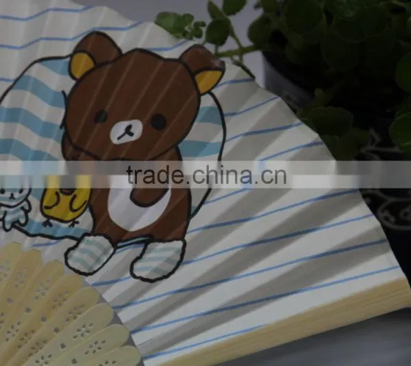 Lovely Theme Bamboo Paper Craft Hand Fan photo-5