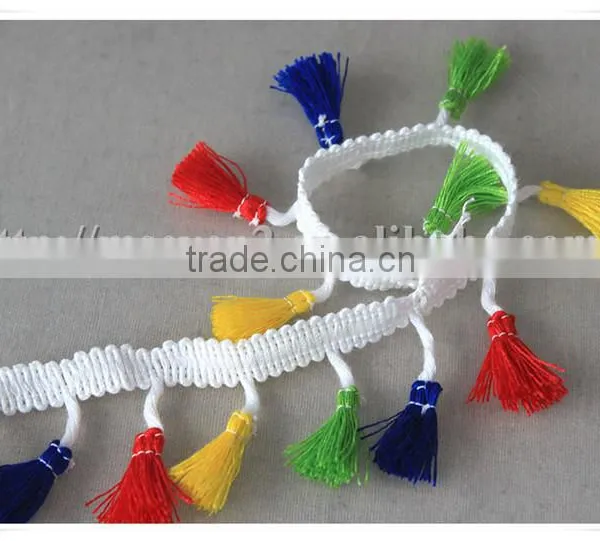 2016 Fashionable Colored Tassel Fringe Trim 4.5cm Fringe Trimmings for Garment photo-5