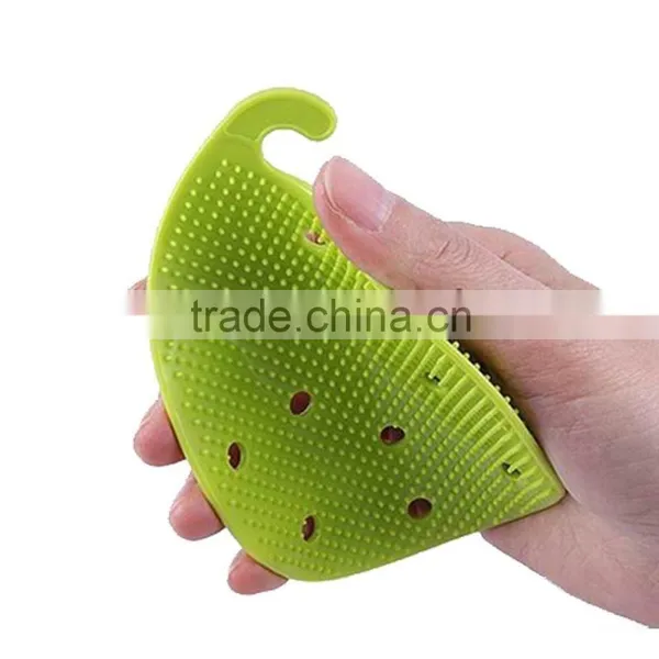 Fruit and Vegetable Brush Multi Use Vegetable Brushes/Heat Pads/Potato Scrubber/ Rivet / Jar Opener Double Sided Silicon photo-4