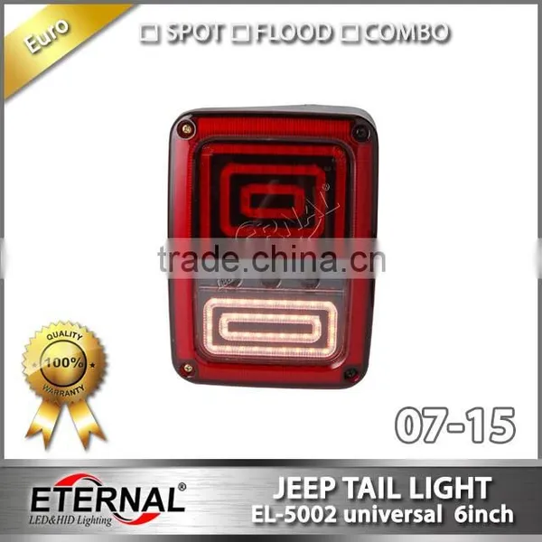 Jeep Wrangler Rubicon LED Tail Light Run Turn Reverse Brake Light JK 07-15 LED Rear Lamp photo-4