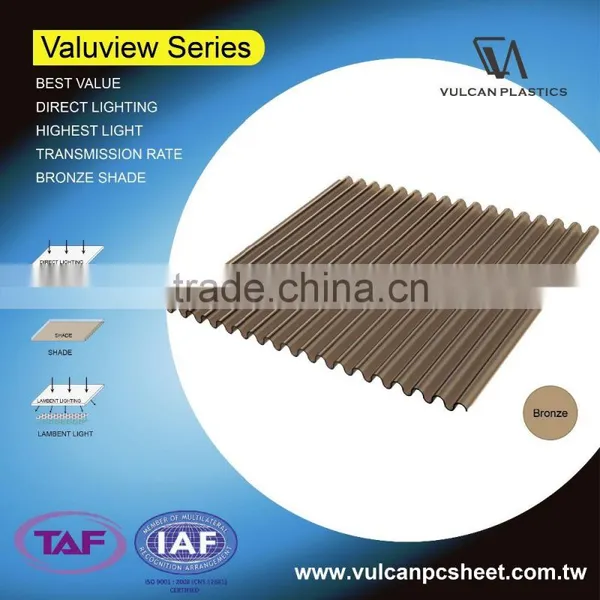 Plastic Polycarbonate Solid / Corrugated Sheets (Valuview Bronze Series) photo-4
