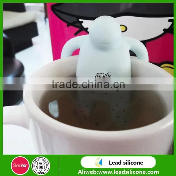Food Grade Little Man Shape Silicone Tea Infuser/Silicone Tea Strainer photo-2