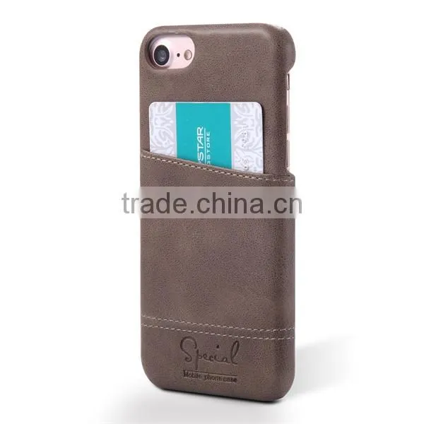 Leather Hard Phone Case With Card Slot For IPhone7 photo-4