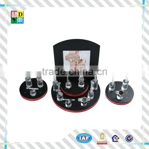 2015 Fashion Design Acrylic Black Watch Display PMMA Material Display for Watch Custom Design Acrylic Watch Showcase photo-2