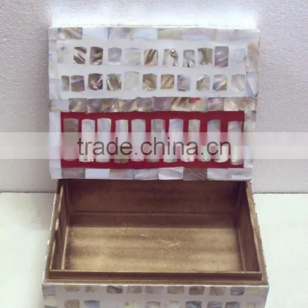 Decorative Box With Shell Decoration, Decorative Handmade Dry Fruit Box, Wooden Keepsake Box, Packaging Gift Box, Wedding Box photo-2
