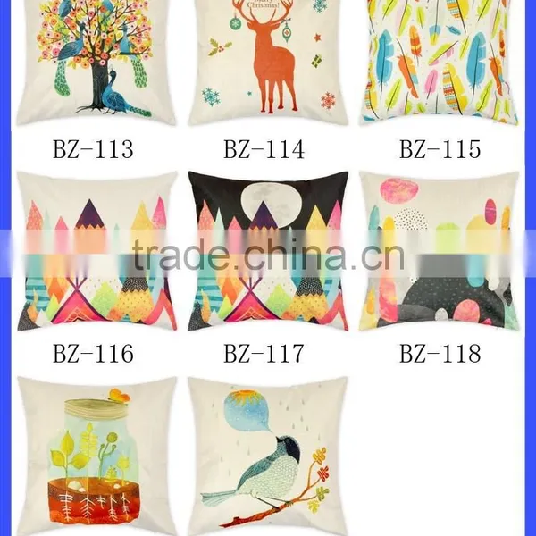 Wholesale Christmas Decorations Cute Digital Print Cartoon Throw Pillow Case photo-2