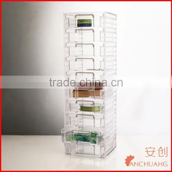 Clear Acrylic Organizer Tower With 10 Removable Drawers 10 Drawer photo-3