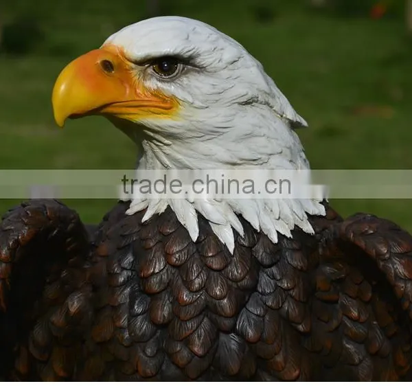 Wholesale Home Decor High Quality Fiberglass Eagle Animal Resin Sculptures photo-3