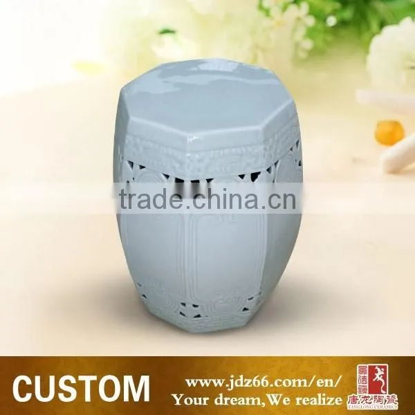 Hot Sale Porcelain Stool White Ceramic Garden Stools photo-5