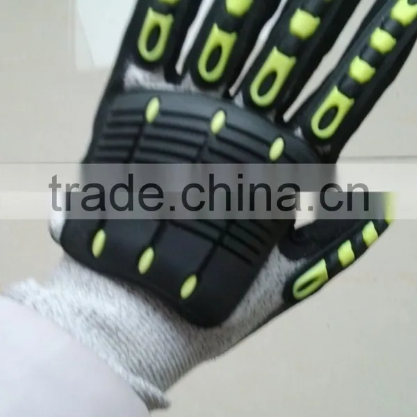 Sunnyhope Full Finger 13G High Impact Protective Liner With TPR Chips Glove photo-3