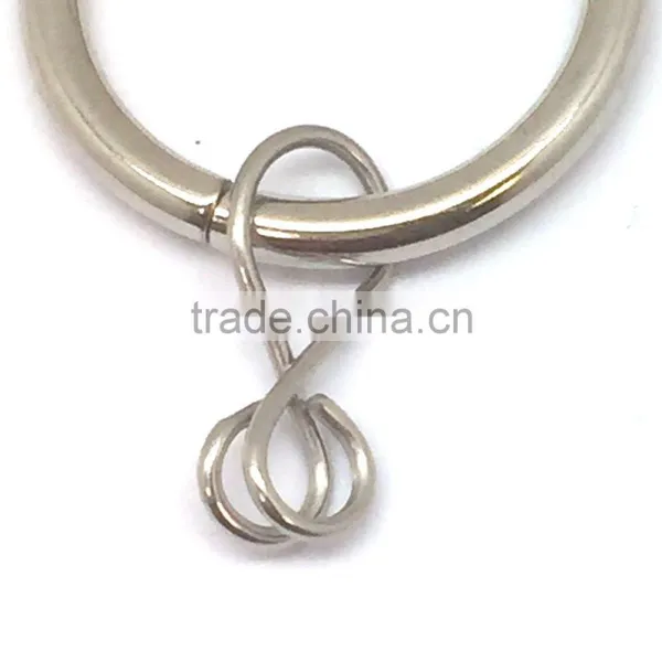 Brushed Nickel Plated Metal Curtain Rod Ring Loose Eyelet ID35mm/OD42mm photo-4