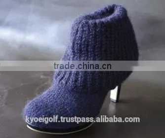 Knit Boots Silk Mohair Short Boots photo-2