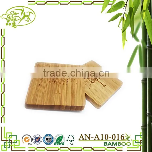 Riipoo(tm) Carved With Chinese Characteristics Crafts Bamboo Mat Insulation Table Mat Coffee Cup Coaster Insulation Pads,2 Pcs o