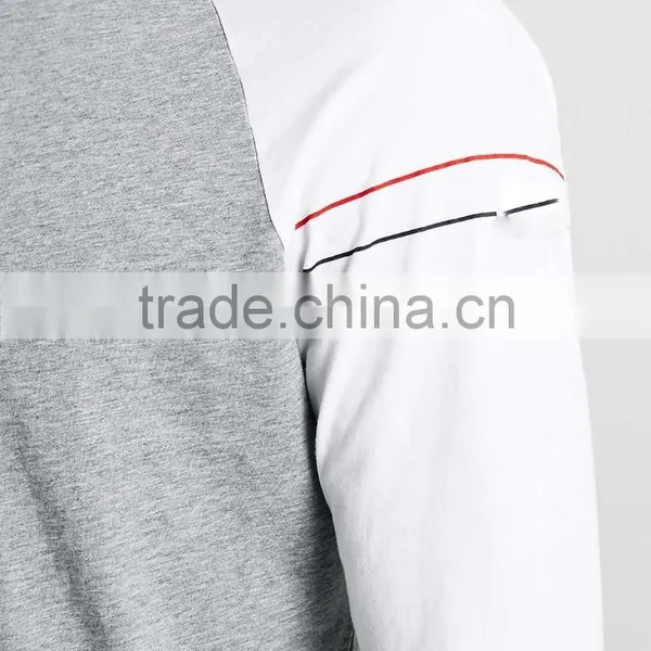 2015 High Quality 100% Cotton T-shirt Wide Neck Men Wholesale T-shirt Printing Design Long Sleeves T-shirt photo-4