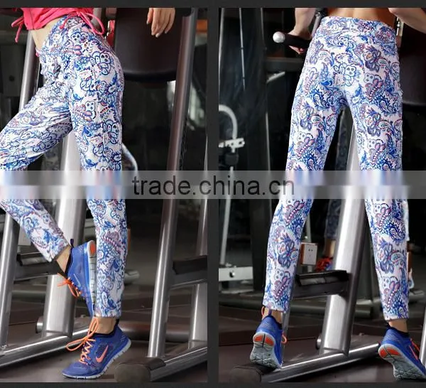 Womens Leggings Fitness Colorful Antibacterial Soft Elastic Waistband Yoga Pants photo-2