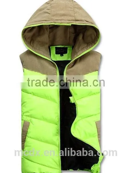 Winter Men's Down Vest Warm Hooded Vest Casual Cotton-padded Jacket Slim Coat photo-4