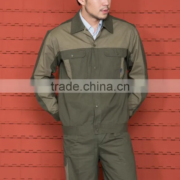 OEM Mechanical Workshop Summer Long Sleeve Cotton Men Work Uniform Shirt photo-4