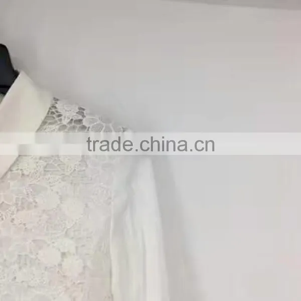 Women Chiffon Lace Blouse Stock Clothes photo-3