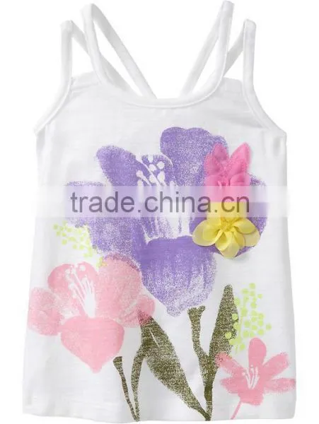 Beauty Doubtle Strap Rosette Graphic Children t Shirts