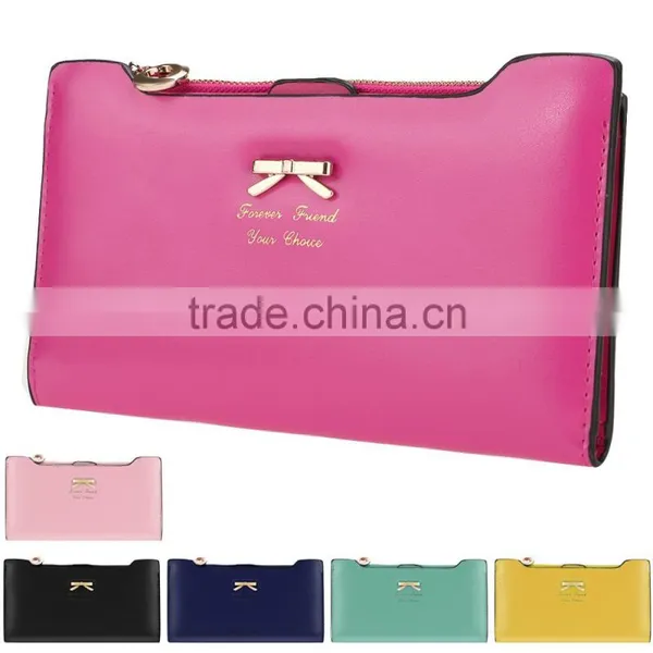 Korean Version of Sweet and Cute Bow Multi-Card Handbag Wallet Women photo-2