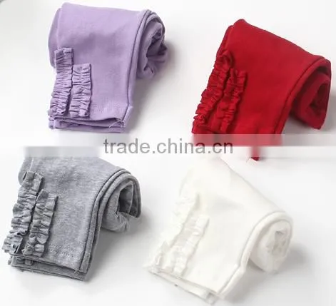Hot Fashion Baby Leggings Girls Ruffled Panties Wholesale Knit Baby Girl Pants photo-2