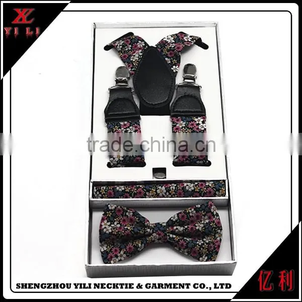 Portable New Design Cheap Men Gifts Suspender Bowtie photo-2
