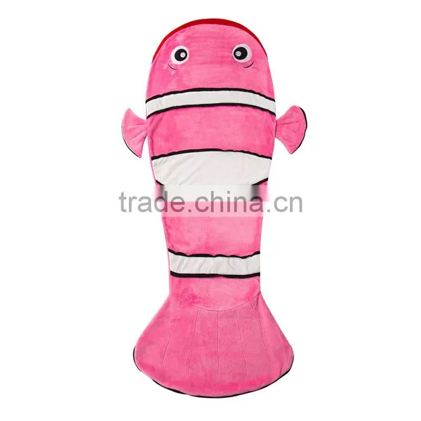 ShiJ ClownFish Tail Blanket Shaker Flannel for Winter Children Sleeping Bag photo-3