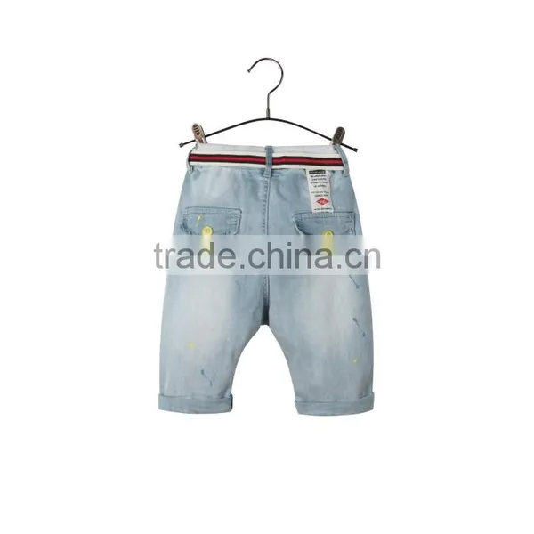 OEM Service Kids Fashion Jeans New Style Colorful Printing Boys Pants Jeans With Belt photo-2