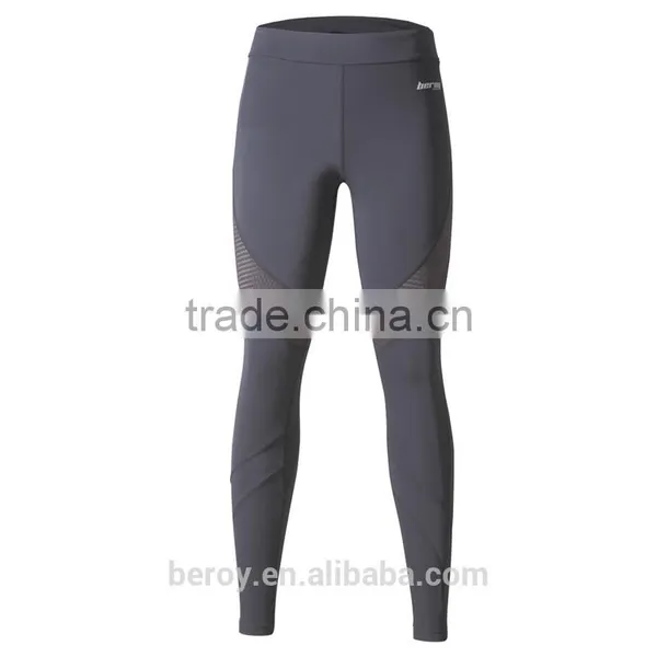 Beroy New Design High Elastic Dry-fit Running Pants Leggings With Zipper on the Leg Opening photo-3