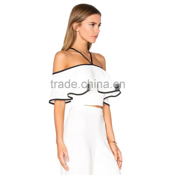 New White Blouse Women Shirt Model in Wholesale photo-2