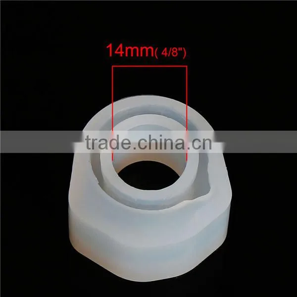 Custom Shape Finger Ring White Faceted Silicone Resin Mold photo-2