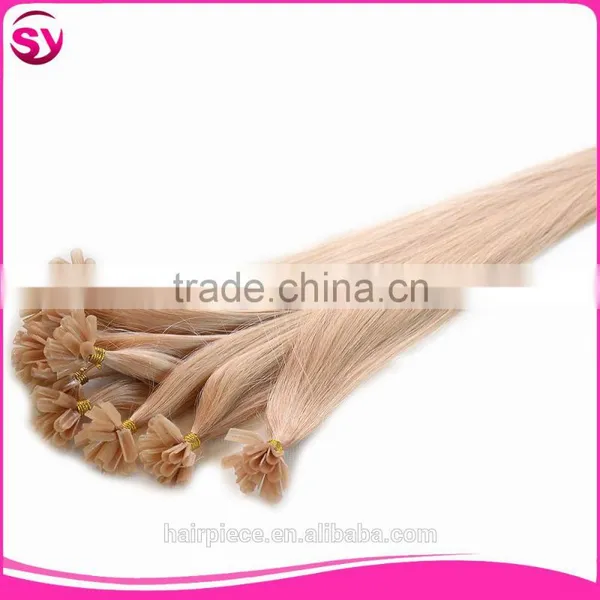 Different Color Fashion Style Pre-bonded Hair 8A Grade Straight Brazilian Virgin Hair U Tip Hair in Extension photo-2
