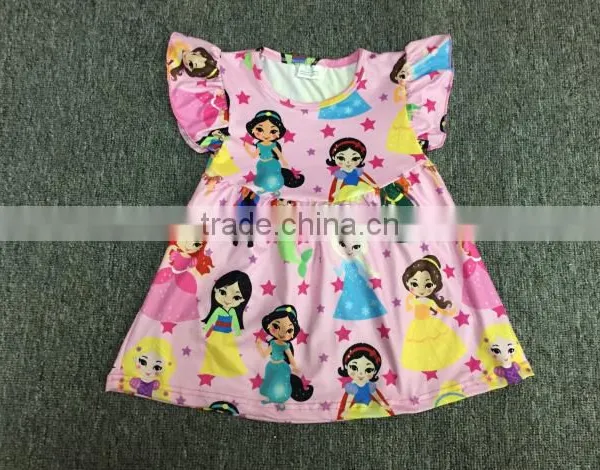 Lace Fold Cute and Charming Flowers Cool Ventilated Girl Striped T-shirt Unique Kids Frock Designs Pictures photo-5