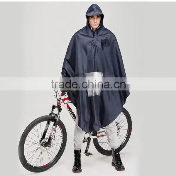 Waterproof Bick Bicycle Printed Pvc Rain Poncho photo-2