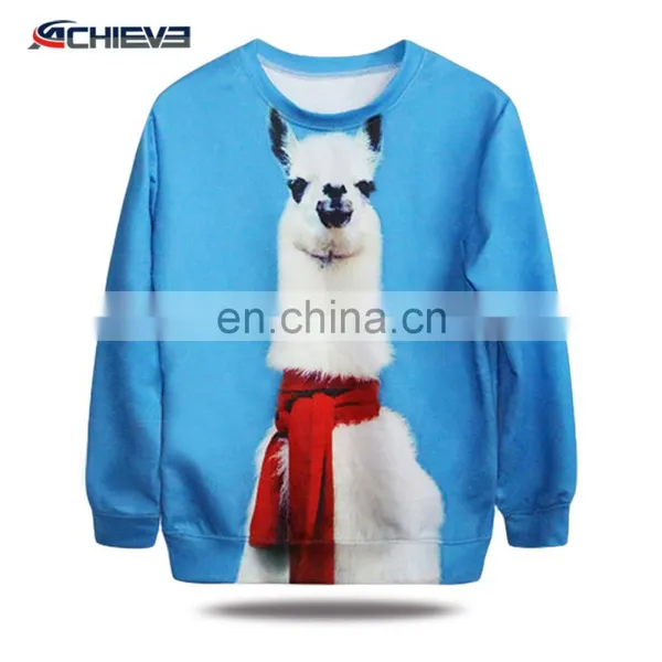 Sublimation Print Custom Cartoon Sweaters Used Cashmere Pullover Sweater