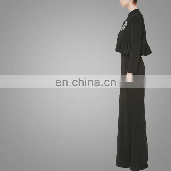 Jacket Maxi Dress Peplum Mermaid Shape Skirt photo-3