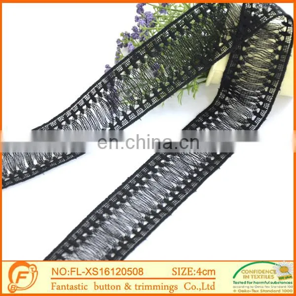 Black Lace For Garment Fabric Stretch Lace Triming photo-3