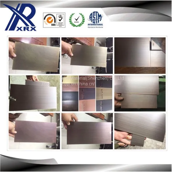 Titanium Gold Super Mirror 4X8 Brass Color 304 Stainless Steel Sheet photo-4