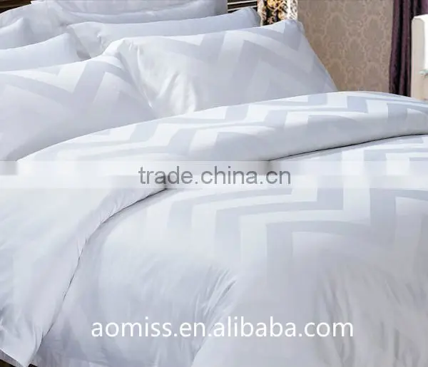 Luxury Pure Cotton White 4 Pcs Bedding Set 5 Star Hotel Bedding Linen Set photo-3