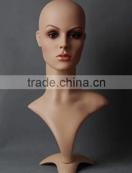 Plastic Head Female Head Mannequin Realistic Head Cheap Model H1052 photo-6